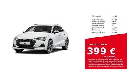 Gletscherweiß metallic Gebraucht 2025 Audi A3 Advanced Plus Limousine | 35.990 € (Fairer Preis)