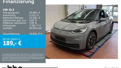 Gebraucht VW ID.3 Pro 150 kW (204 PS) 2021 Grau Kleinwagen