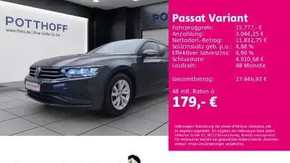 Gebraucht VW Passat Conceptline 150 PS (110 kW) 2020 Uranograu Kombi