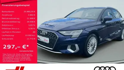 Używany Audi A3 Advanced 150 KM (110 kW) 2022 Niebieski Sedan/Limuzyna