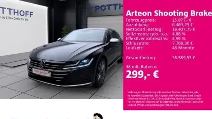 Gebraucht VW Arteon Elegance 150 PS (110 kW) 2023 Deep black perleffekt Limousine