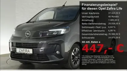 Neu Opel Zafira Life Edition 179 PS (131 kW) 2026 Grau Van / Kleinbus