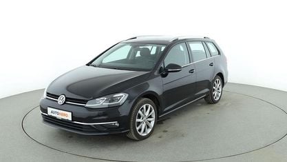 Gebraucht VW Golf VII Highline 125 PS (91 kW) 2018 Schwarz Kombi
