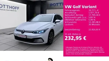 Gebraucht VW Golf VII Style 150 PS (110 kW) 2021 Weiss Kleinwagen