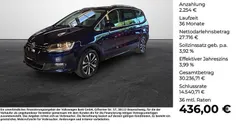 Blau Gebraucht 2021 VW Sharan United Van / Kleinbus | 29.970 € (Fairer Preis)