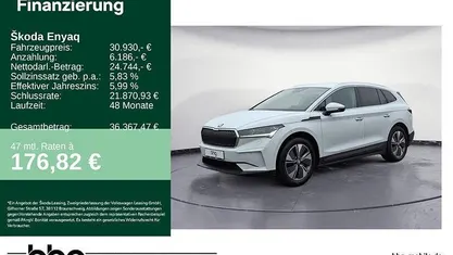 Moonweiß perleffekt/moonweis Gebraucht 2022 Skoda Enyaq iV SUV | 30.930 € (Fairer Preis)