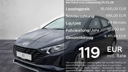 Aurora grey / met Neu 2025 Hyundai i20 Select Limousine | 16.990 € (Fairer Preis)