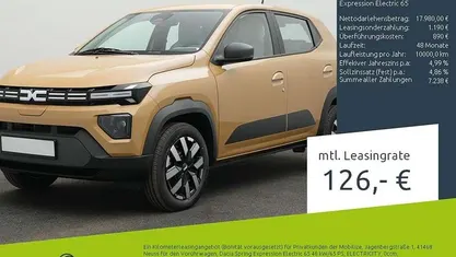 Safaribeige Neu 2025 Dacia Spring Expression Kleinwagen | 17.980 € (Fairer Preis)