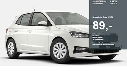 Weiß Neu 2025 Skoda Fabia Essence Kleinwagen | 17.590 € (Fairer Preis)