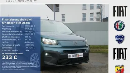 Neu Fiat Doblò Comfort 131 PS (96 kW) 2025 Libeccio blau metallic Van / Kleinbus