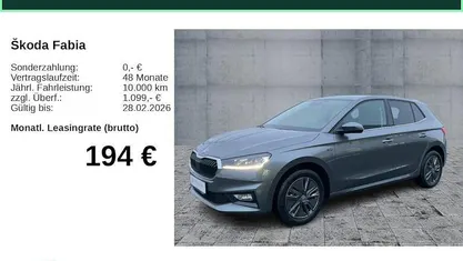 Neu Skoda Fabia Tour 95 PS (69 kW) 2026 Grau Limousine