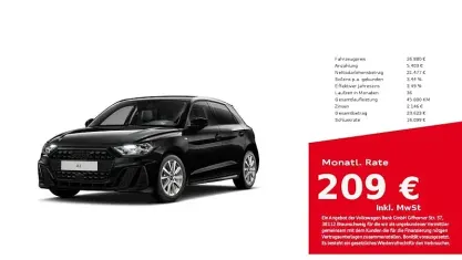 Gebraucht Audi A1 Sportback S-Line 95 PS (69 kW) 2025 Schwarz Kleinwagen