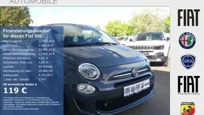 Second-hand Fiat 500 Tech 69 CP (50 kW) 2021 Gri Hatchback