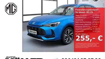 Neu MG ZS Luxury 197 PS (144 kW) 2025 Blau Limousine