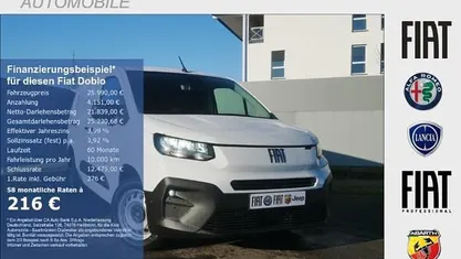 Neu Fiat Doblò 131 PS (96 kW) 2025 Gelato weiß Van / Kleinbus