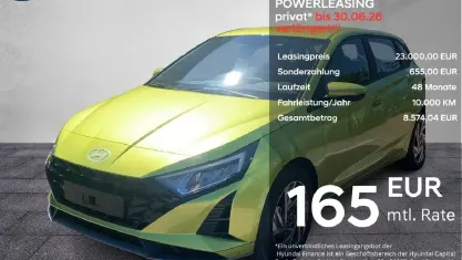 Neu Hyundai i20 Comfort 90 PS (66 kW) 2025 Lucid lime / met Kleinwagen