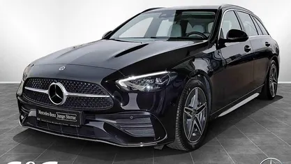 Metalliclack obsidianschwarz Gebraucht 2025 Mercedes C180 AMG Kombi | 39.480 € (Fairer Preis)