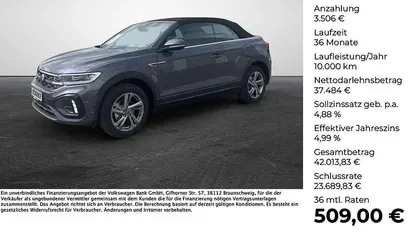 Rauchgrau metallic Neu 2025 VW T-Roc Cabriolet R-line Cabrio | 40.990 € (Guter Preis)