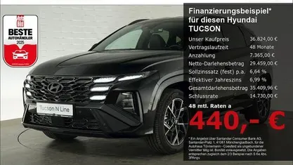 Abyss black Gebraucht 2025 Hyundai Tucson N Line SUV | 36.824 € (Fairer Preis)