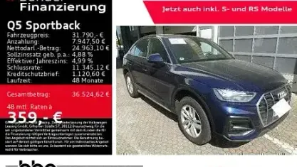 Gebraucht Audi Q5 Sportback Advanced Plus 299 PS (219 kW) 2021 Blau SUV