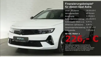 Gebraucht Opel Astra 131 PS (96 kW) 2024 Arktis weiß Kleinwagen