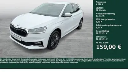Gebraucht Skoda Fabia Tour 150 PS (110 kW) 2025 Moonweiß perleffekt Kleinwagen
