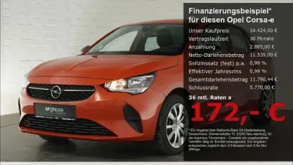 Gebraucht Opel Corsa-e Edition 100 kW (136 PS) 2022 Orange Kleinwagen