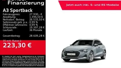 Gebraucht Audi A3 Advanced Plus 150 PS (110 kW) 2025 Grau Limousine