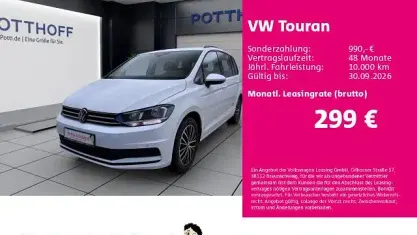 Gebraucht VW Touran Comfortline 150 PS (110 kW) 2023 Pure white Van / Kleinbus