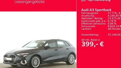 Gebraucht Audi A3 Advanced 150 PS (110 kW) 2021 Manhattangrau metallic Limousine