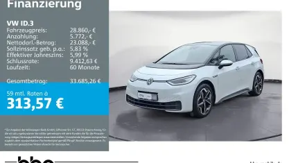 Gebraucht VW ID.3 Pro 150 kW (204 PS) 2023 Schwarz Kleinwagen