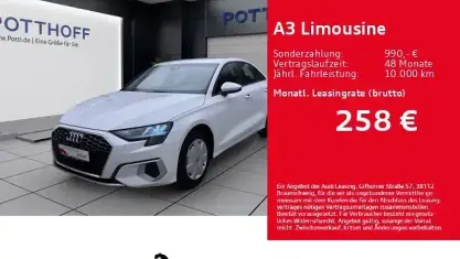 Gebraucht Audi A3 Advanced 150 PS (110 kW) 2023 Weiss Limousine