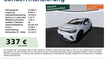Gletscherweiß Gebraucht 2022 VW ID.4 Pro Performance SUV | 27.880 € (Guter Preis)