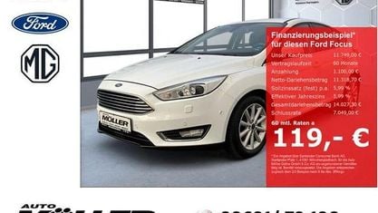 Brugt Ford Focus Titanium 125 HK (91 kW) 2017 Hvid Sedan