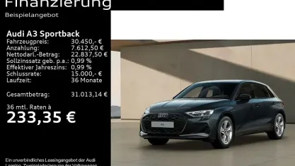 Gebraucht Audi A3 Advanced Plus 150 PS (110 kW) 2025 Manhattangrau metallic Limousine