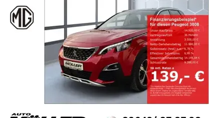 Gebraucht Peugeot 3008 Crossway 131 PS (96 kW) 2018 Rot SUV