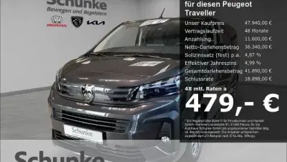 Neu Peugeot Traveller Active 179 PS (131 kW) 2026 Grau Van / Kleinbus