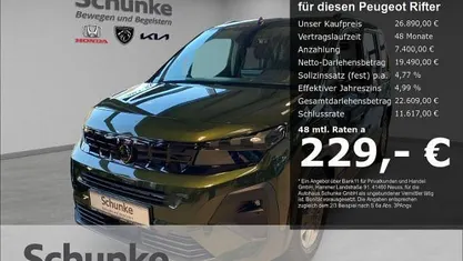 Gebraucht Peugeot Rifter Allure 131 PS (96 kW) 2025 Gruen Van / Kleinbus