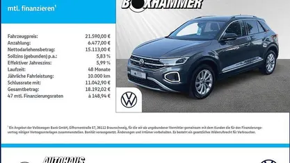 Grau Gebraucht 2022 VW T-Roc Style SUV | 21.590 € (Fairer Preis)