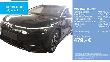 Second-hand VW ID.7 Pro 210 kW (286 CP) 2025 Negru Break