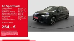 Schwarz Gebraucht 2025 Audi A3 Sportback S-Line Limousine | 40.990 € (Fairer Preis)