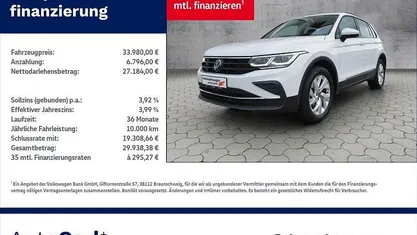 Pure white Gebraucht 2023 VW Tiguan Life SUV | 33.980 € (Fairer Preis)