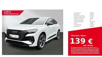 Gebraucht Audi Q4 Sportback e-tron Ambiente 125 kW (170 PS) 2022 Gletscherweiß metallic SUV