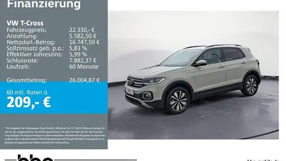 Gebraucht VW T-Cross Life 110 PS (80 kW) 2023 Grau SUV