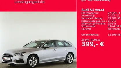 Florettsilber metallic Gebraucht 2024 Audi A4 Advanced Plus Kombi | 27.820 € (Guter Preis)