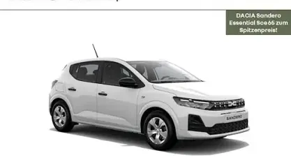 Nowe Dacia Sandero Essentiel 67 KM (49 kW) 2026 Biały Sedan/Limuzyna