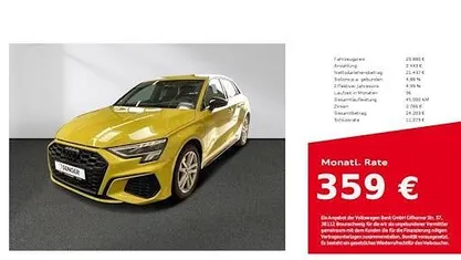 Usata Audi A3 S-Line 245 CV (180 kW) 2021 Giallo Berlina