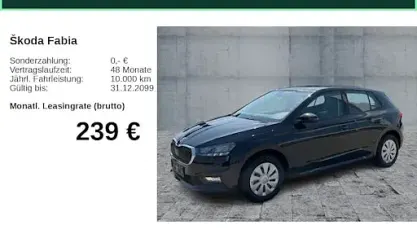 Nuova Skoda Fabia Selection 116 CV (85 kW) 2025 Nero Utilitaria