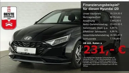 Usata Hyundai i20 Trend 101 CV (74 kW) 2025 Nero Utilitaria