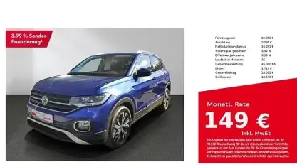 Second-hand VW T-Cross Style 110 CP (80 kW) 2021 Albastru SUV